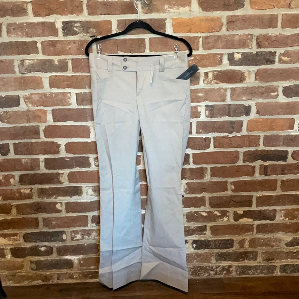 NWT Banana Republic, Sloan fit, stretch brown/ white pinstriped trousers, size 6